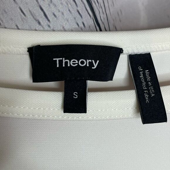 Theory Ennalyn Top Matte Jersey Wide Neck White S - Picture 3 of 5